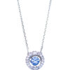 colier argintiu cu cristale albastre Aura Stelară